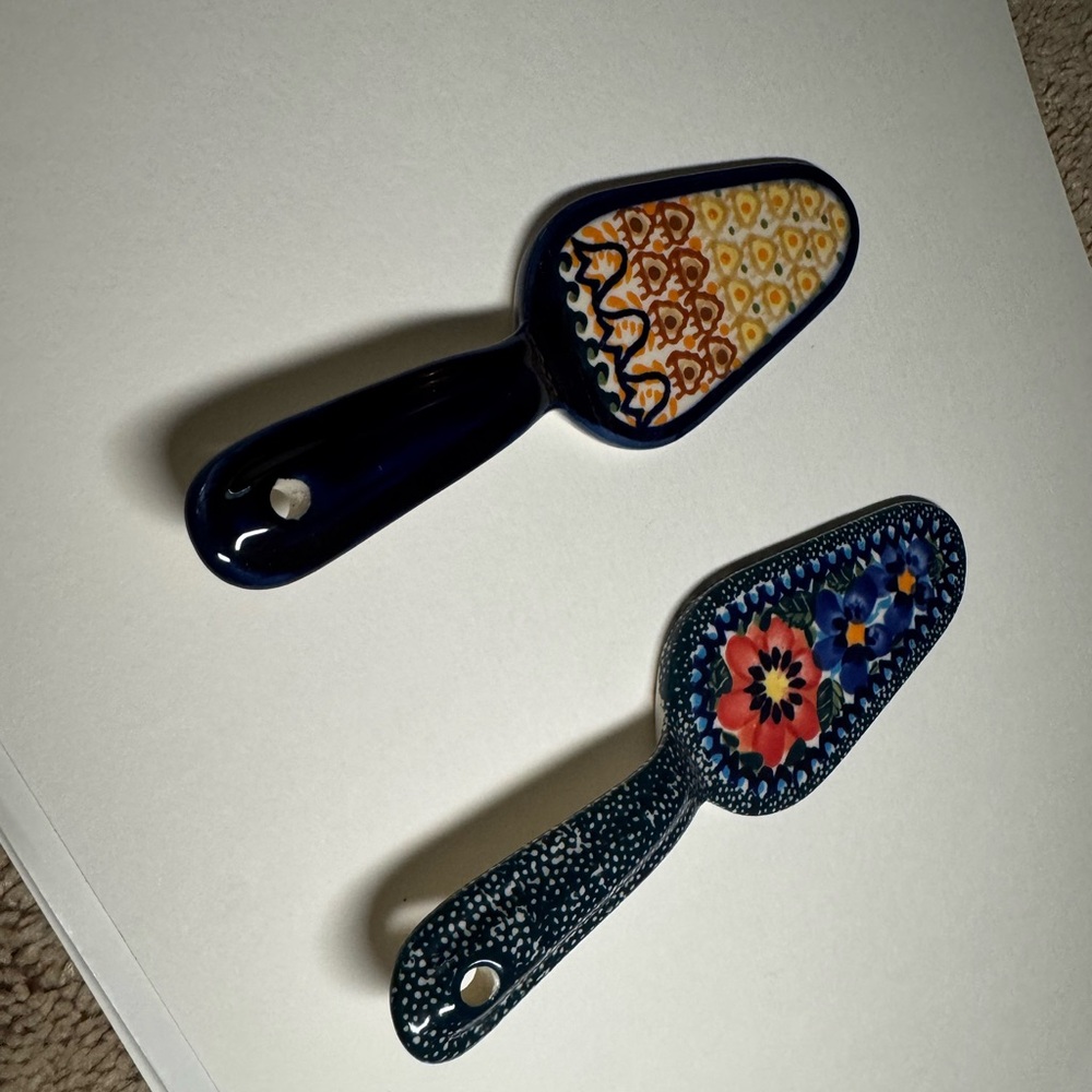 Floral Polish Pottery mini serving Set